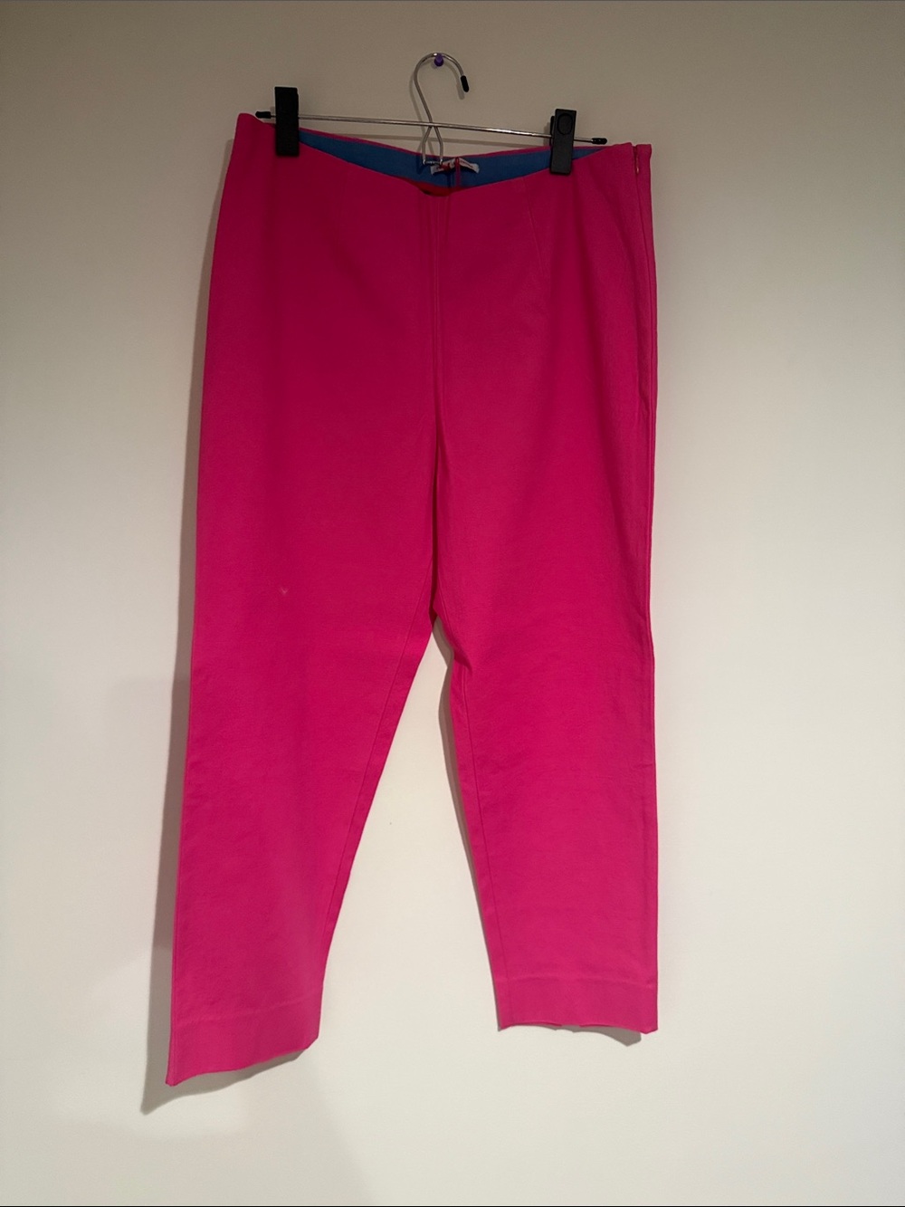 Frances Valentine Bright Pink Cropped Stretch Pants